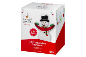 Smart Living Holiday LED Inflatable Snowman