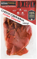 Снеки із свинини в'ялені Шашлик Джерки KlimFood м/у 100г