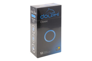 Презервативи у силіконовому змащувачі з накопичувачем Classic Dolphi 12шт