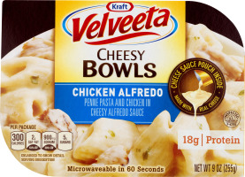 Velveeta Cheesy Bowls Chicken Alfredo