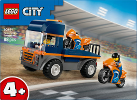 Конструктор для дітей від 4років №60491 Motorcycle transporter City Lego 88ел