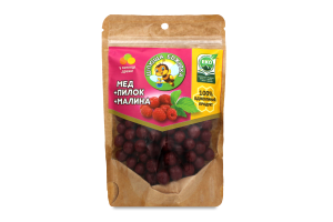 Драже мед+пыльца+малина Цілюща бджілка д/п 150г
