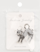 Брошка Котик з камінцями 3*5см