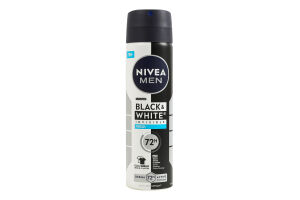 Антиперспірант Свіжий Чорне та біле невидимий Nivea Men 150мл