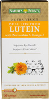 Nature's Bounty Nutra-Vision Dual Spectrum Lutein Dietary Supplement Softgels - 30 CT