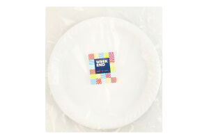 Тарілка пластикова d22см Чорне і біле Karnaval Weekend 10шт