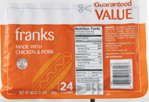 Guaranteed Value Franks - 24 CT