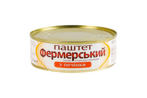 Паштет из печени стерилизованный Фермерський ж/б 240г