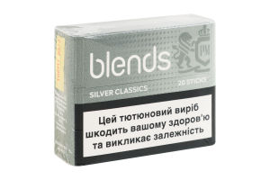 Виріб тютюновмісний для електричного нагрівання з фільтром Blends Classics Silver 20шт