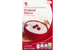 Ahold Instant Cream Farina Hot Wheat Cereal Original Flavor - 12 CT