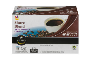 Ahold Shore Blend 100% Arabica Coffee Medium Roast K-Cup Packs - 12 CT