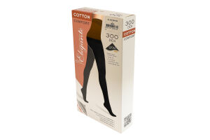 Колготки жіночі Elegante El Cotton 300den 2 nero