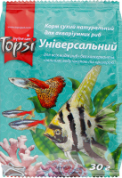 Корм сухой натуральный для аквариумных рыб Универсальный Topsi м/у 30г