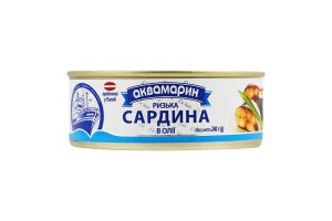 Сардина рижская в масле Аквамарин ж/б 240г