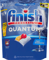 Засіб для миття посуду в посудомийних машинах в капсулах Лимон All in 1 Quantum Powerball Finish 130шт
