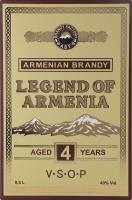 Бренди 0.5л 40% армянский 4 года VSOP Legend of Armenia к/у