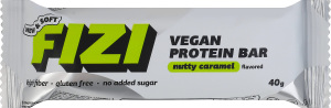 Батончик протеиновый в шоколаде с начинкой со вкусом карамели, арахисом и фундуком Nutty Caramel Fizi м/у 40г