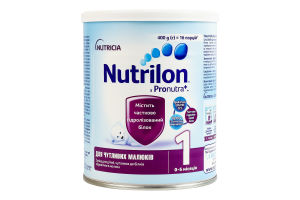 Суміш молочна суха для дітей 0-6міс 1 Для чутливих малюків Nutrilon з/б 400г