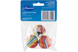 Companion Cat Toy Multicolored Balls - 3 CT