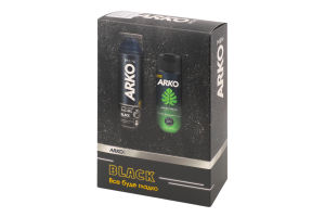 Набір Black Гель д/гоління 200мл+Дезодорант Green Dream 150мл спрейд/чоловіків Arko