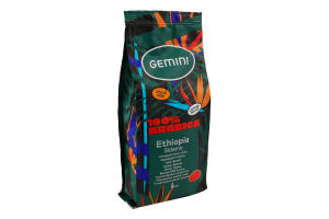 Кофе натуральный жареный в зернах Sidamo Ethiopia Gemini в/с м/у 250г