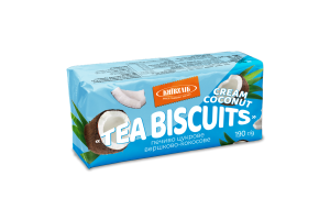 Печенье сахарное сливочно-кокосовое Tea biscuits Київхліб м/у 190г
