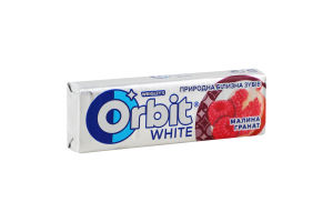 Резинка жевательная без сахара с подластителями Малина-гранат Природная белизна зубов White Orbit м/у 14г