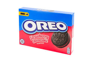 Печиво з какао та начинкою зі смаком полуниці та чізкейка Oreo к/у 228г