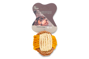 Игрушка для кошек джутовая с колокольчиком d6см №1442400 Мяч Pic Chow 1шт