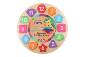 Іграшка Годинник-сортер дерево Kids Hits