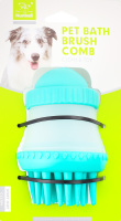 Щетка для мытья собак с дозатором микс 11х7.5см №1442439 Nunbell 1шт