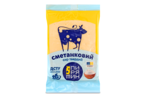 Сир 50% твердий Сметанковий Пирятин м/у 160г
