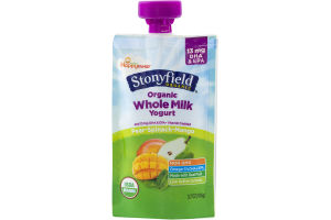 Stonyfield Organic Whole Milk Yogurt Pear-Spinach-Mango