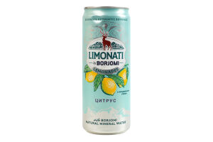 Напій безалкогольний сильногазований соковий пастеризований Цитрус Limonati Borjomi з/б 330мл