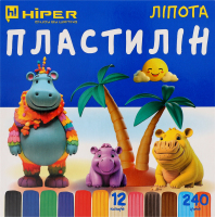 Пластилін Ліпота 12кольорів 240г Хіпер