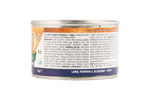 Корм консервированный для щенят Lamb&Blueberry Mini N&D Pumpkin Farmina ж/б 140г