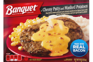 Banquet Cheesy Patty and Mashed Potatoes