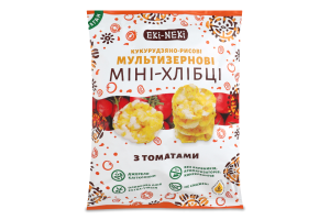 Міні-хлібці кукурудзяно-рисові з томатами Мультизернові Eki-Neki м/у 40г
