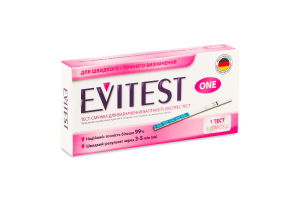 Тест-полоска для определения беременности One Evitest 1шт