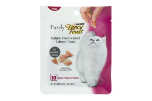 Purina Purely Fancy Feast Cat Treats Natural Hand-Flaked Salmon Treats - 10 PK