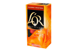 Кофе натуральный жареный молотый ароматизированный в капсулах Pumpkin spice Espresso L'OR к/у 52г