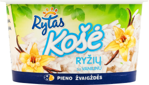 Каша молочная 6% рисовая с ванилином Rytas ст 200г