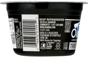 Dannon Oikos Triple Zero Blended Nonfat Greek Yogurt Cherry