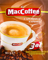 Напиток кофейный растворимый с ароматом карамели 3в1 MacCoffee м/у 18г