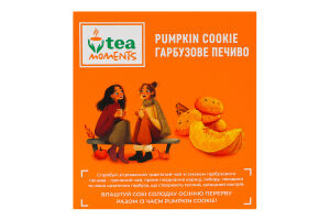 Чай гречнево-травяной фасованный с лимонником, ромашкой, имбирем и тыквой Тыквенное печенье Tea Moments к/у 20х1.8г