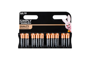 Элемент питания щелочной AA LR6 MN1500 Simply Duracell 10шт