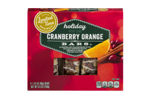 Ahold Holiday Bars Cranberry Orange - 4 CT