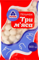 Пельмени быстрозамороженные Три мяса Рудь м/у 800г