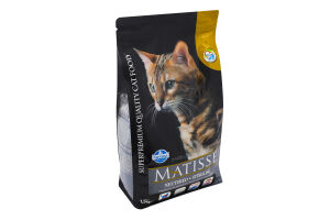 Корм сухой полноценный для взрослых кастрированных котов Matisse Farmina м/у 1.5кг