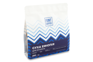 Кофе натуральный жареный в зернах Сухая Эфиопия Funt Coffee м/у 250г